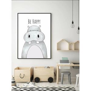 Hippo Wall Art "Stand Tall" Motivational Message